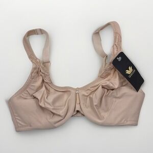 WACOAL Body Suede Size 32C Beige Nude Unlined Pearls Underwire Bra Style: 85813